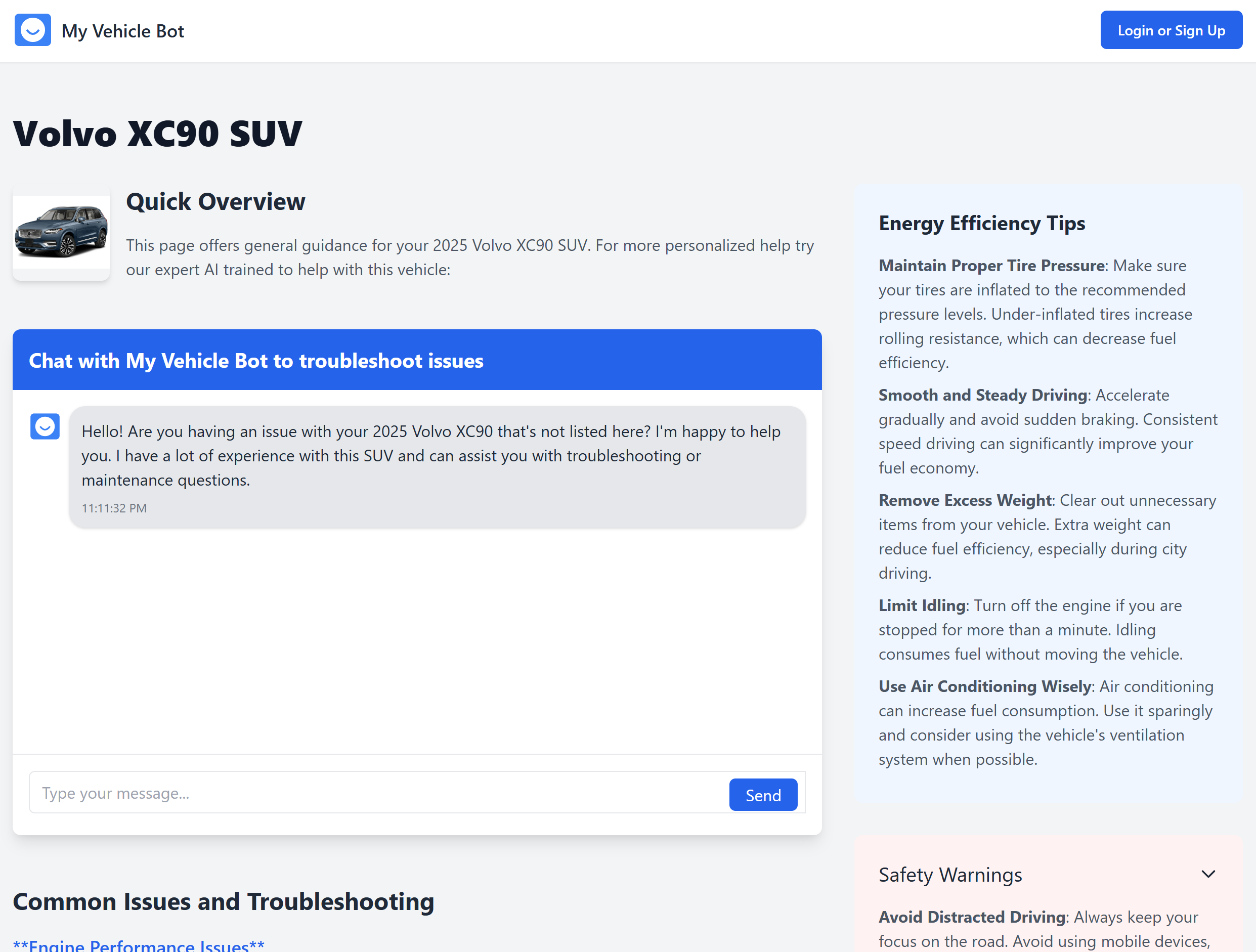 MyVehicleBot Screenshot 2